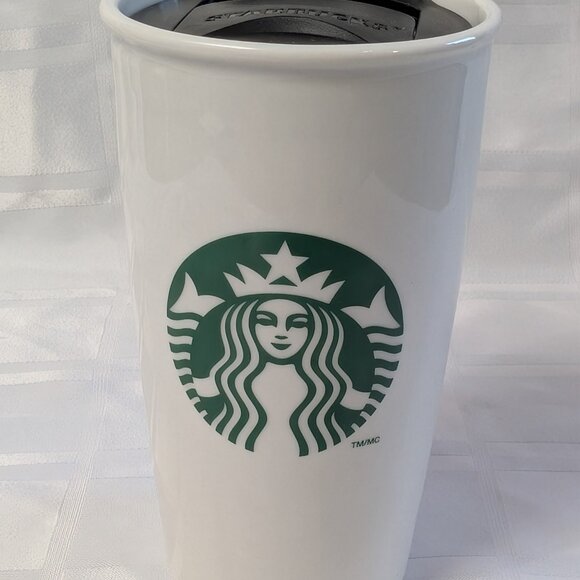 2011 STARBUCKS COFFEE COMPANY LIDDED CERAMIC TRAVEL MUG 355ML OR 12 FL OZ TEA - Picture 2 of 16